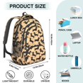 thumbnail image 5 of Dachshund and Bone Orange Pattern Cute School Backpack Bag with Padded Back and Adjustable Shoulder Straps 16.9 X 12.6 X 5.9 Inches, 5 of 5