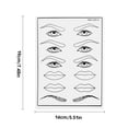 thumbnail image 3 of Vogacara 10 piezas de hojas de piel de práctica de silicona para cejas maquillaje permanente de doble cara pieles de entrenamiento accesorios Ayudas para vestirse con gancho de botón, 3 of 6