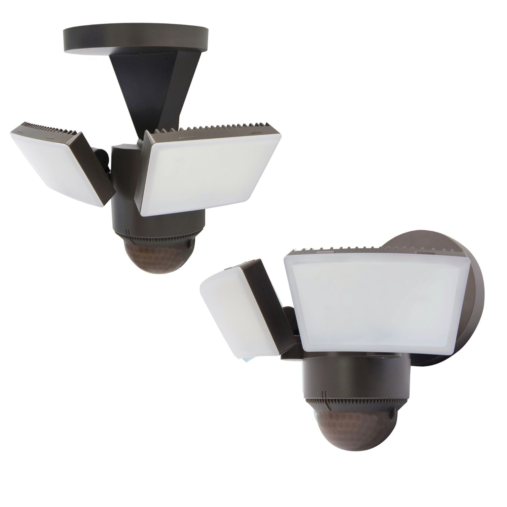 IQ America LED Outdoor Motion Sensor Security Floodlight, 1100 Lumens, 180° Detection