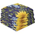 thumbnail image 7 of SKYSONIC Retro Yellow Sunflowers Kitchen Dish Towels Set of 1 Hand Towels, Lint-Free 18"x28" Summer Flowers Leaves Polyester Fast Drying Hanging Dishcloths for Cooking Baking Home Clean Decor, 7 of 7