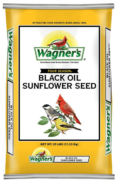 Perky-Pet C00322 Red Cardinal Bird Feeder & Wagner's 76027 Black Oil Sunflower Wild Bird Food 25-Pound Bag 