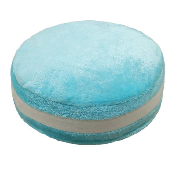 Mainstays Plush Macaron Shaped Throw Pillow, 12" Round, Teal