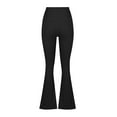 thumbnail image 4 of ClodeEU Women's Stretchy Flare Jeans,Elastic Waist Slimming Fit Denim Pants ,Casual Fashions Pant Black,Womens Plus L, 4 of 5