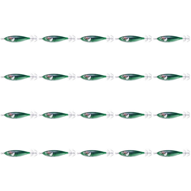Señuelo Pesca Luminoso Anzuelos Calamar Anzuelo Artificial Cebos Jigging () Verde