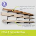thumbnail image 2 of Heavy Duty Wood and Lumber Storage Rack Holds Up To lbs - Easy to Install Mounted Rack - Steel Construction Storage Solution For Garage, 2 of 7