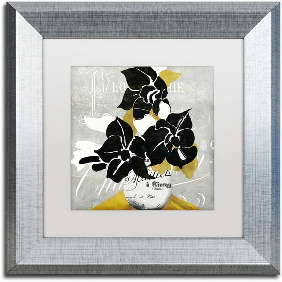 Trademark Fine Art "Georgette I" Canvas Art by Color Bakery White Matte, Silver Frame