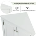 thumbnail image 4 of ANTSKU Corner Cabinet with Doors, Corner Bathroom Storage Cabinet with 2 Adjustable Shelves, Bathroom Floor Corner Cabinet for Kitchen, Bathroom, Living Room (White), 4 of 9