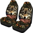 thumbnail image 5 of Pzuqiu Wolf Flag Car Seat Cover Super Breathable Car Seat Cover Full Set Easy to Install Car Seat Protector Accessories Universal Elegance Universal Cars Interior Covers for Sedans Trucks, 5 of 7