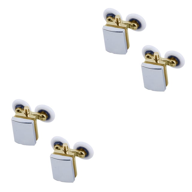 Kenally Puerta de ducha con polea de cobre, de vidrio deslizante, rodillo de cobre, rueda doble colgante, accesorios de baño, 2 uds. G60 2piezas Kenally CBP090890