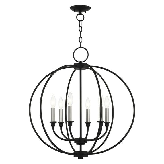 Livex Lighting - Milania - 6 Light Chandelier in Farmhouse Style - 25 Inches