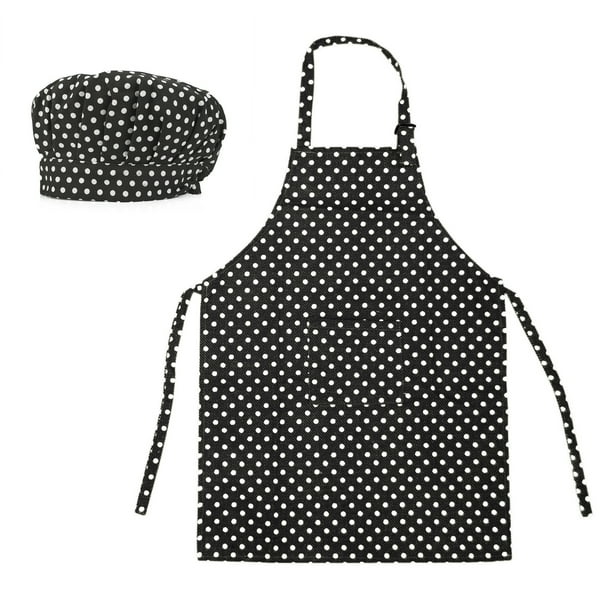 Opromo Cotton Canvas Painting Apron, Cooking Aprons and Chef Hat Set