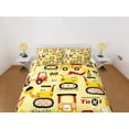 thumbnail image 2 of Camiones lindos Amarillo Funda nórdica Colorido Colcha, Niños Juego de cama completo con, 2 of 4