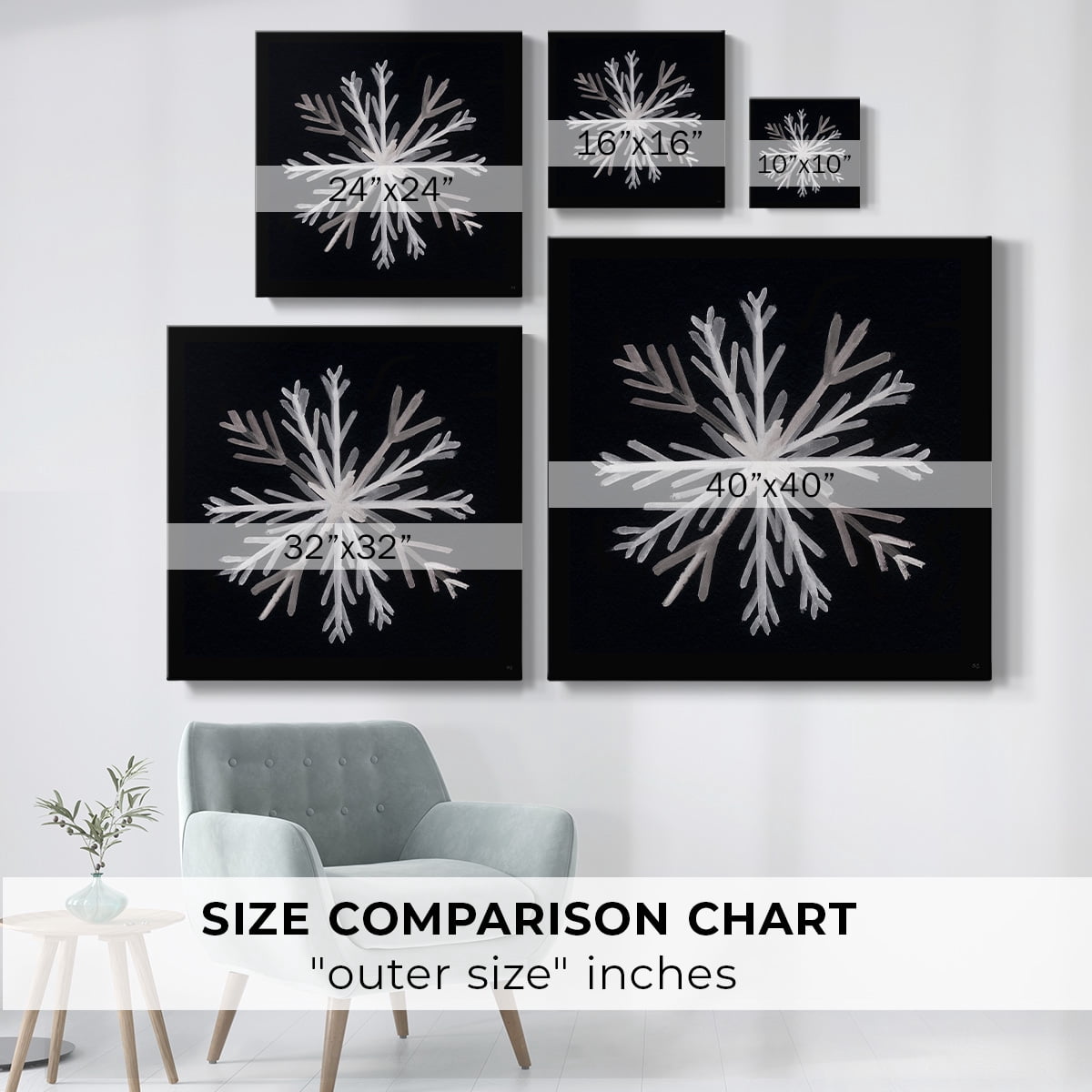 Snowflake I- Gallery Wrapped Canvas