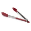 Tasty MIGHTY Tongs, Steel Reinforced Silicone Teeth, Safe for Non-Stick Surfaces, Red