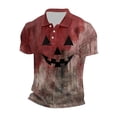 thumbnail image 5 of LIIPEE Halloween Graphic Polo Shirt For Men Short Sleeve Tennis Collar Shirts Male Comfortable Breathable Polos,S, 5 of 5