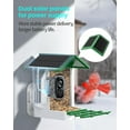 thumbnail image 4 of isYoung Smart Bird Feeder with Camera, 2.5K QHD, AI Identify 16000+ Birds,Dual Solar Panel, AI Auto-Capture & Motion Detection, IP65 Weatherproof,170° Field of View, Perfect Bird Watching Gift, 4 of 9