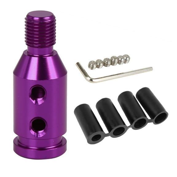 REGALWOVEN M12 x 1.25 Car Vehicle Universal Purple Gear Shift Knob Adapter for Non Threaded Shifter