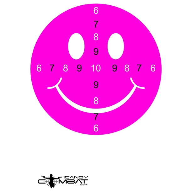 smiley face hot pink shooting practice targets unique target for