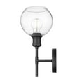 thumbnail image 4 of Wry Lighting Axel 1-light Wall Sconce in Matte Black and Globe Clear Glass, 4 of 12