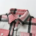 thumbnail image 4 of NAISIBABY Big Boys Jackets, Lapel Classic Plaid Long Sleeve Casual Shirts Coats Pink 9-10T, 4 of 7