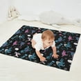 thumbnail image 2 of Black Cartoon Dinosaurs Eggs Pattern Blanket,Comfortable Soft Flannel Throw Blanket,All Season,Warm Lightweight Blankets for Sofa Bed Couch Living Room Chair,30"x40", 2 of 4