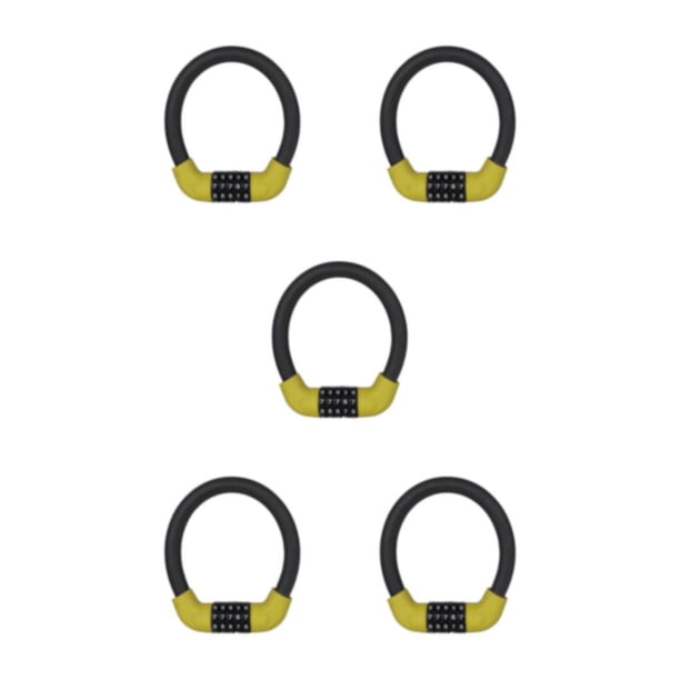 Soidarity candado de bicicleta flexible universal antirrobo 5 dígitos contraseña cerraduras casco combinación código candado equipo mini / Type2 NO2