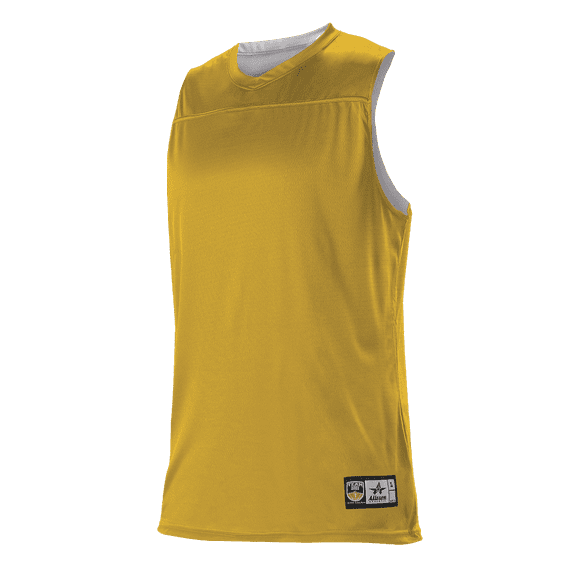 Alleson Athletic A105BG Girl's Blank Reversible WNBA Racerback Jersey - Gold White