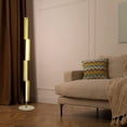 thumbnail image 3 of Brightech Callie LED Floor lamp, 55 Inches Tall Lamp with Metal Grid Shade, Industrial Design Lamp for Bedroom, Decorative Tower Shade Lamp for Living Rooms & Offices, Great Living Room Décor, 3 of 11