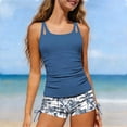 thumbnail image 7 of ZOYOEN Girls Tankini Swimsuits 2 Piece- Racerback Sleeveless Modest Built in Bras Beach Bathing Suit Navy Size 8, 7 of 7