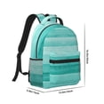 thumbnail image 2 of Yiaed Teal Turquoise Print School Backpack College Backpack Daypacks for Students High School Spacious and Durable Daypack for Work and Travel-One Size, 2 of 6