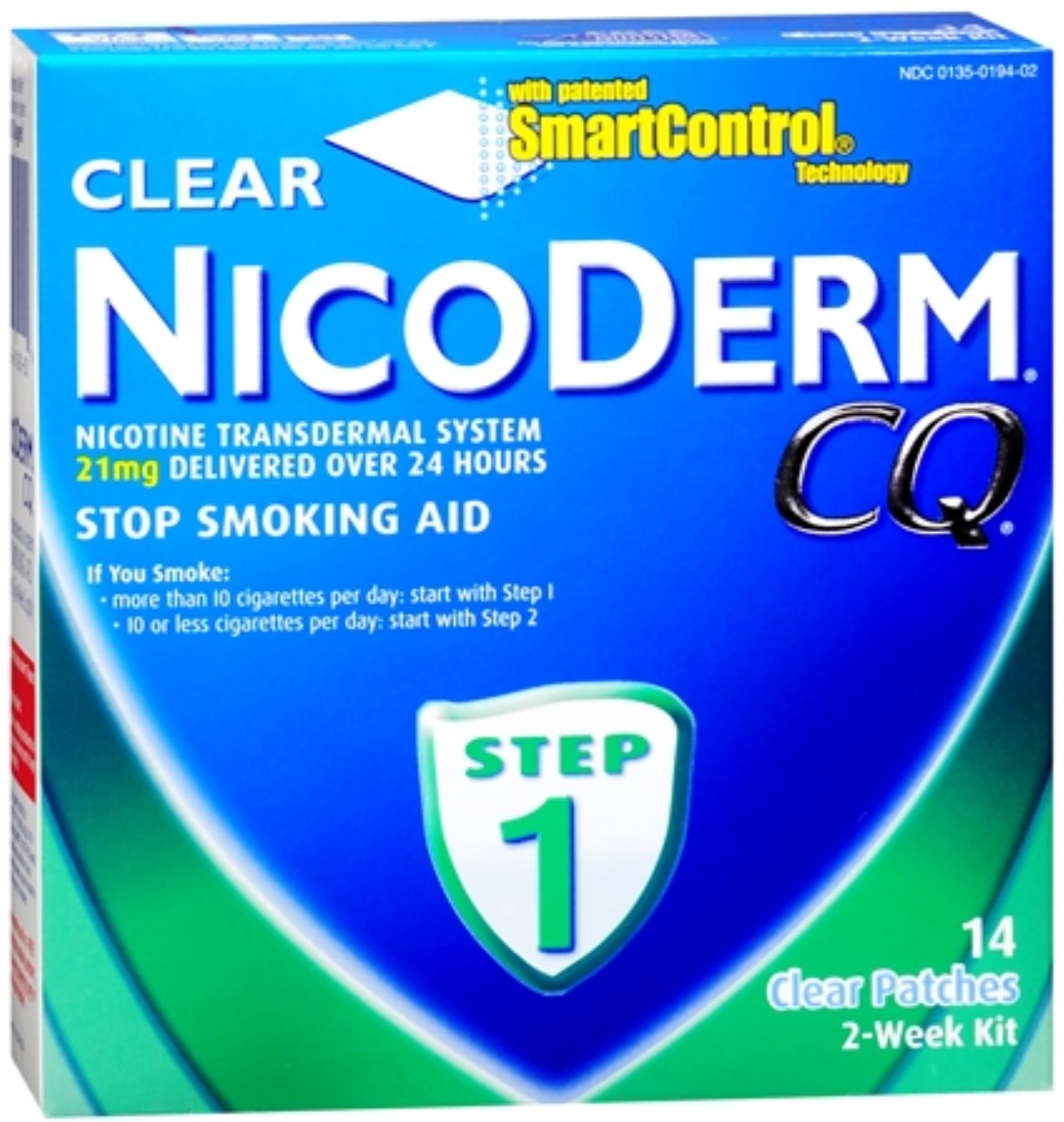 Nicoderm CQ Step 1 Extended Release Nicotine Patches To Stop Smoking ...