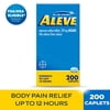 Aleve Pain Reliever & Fever Reducer Naproxen Sodium Caplets, Body Pain Relief, 200 Count