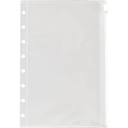 Staples Arc System Poly Zip Pockets Clear 5-1/2