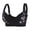 Black, variant on Sports Bras for Women New Abcdefg Cup Women Leopard-Print Front Buckles Underwear No Steel Close Bra Black 52B