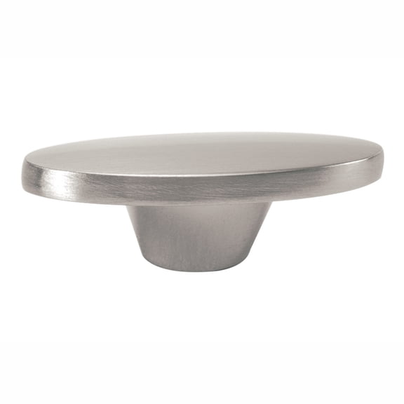 Hickory Hardware Luna Collection Knob, 1-5/8" X 15/16" Oval - Satin Nickel
