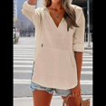 thumbnail image 4 of Sudadera con Capucha para Mujer, de Larga, Cuello en V y Bolsillos, para Playa Albaricoque XL, 4 of 8