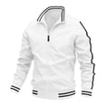 thumbnail image 6 of Men's Bomber Jacket Lightweight Windbreaker Stylish Casual Jacket Water Resist Work Wear Spring Fall Windbreake Jacket, 6 of 6