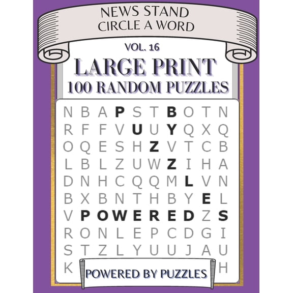 News Stand Circle a Word Vol.16: Large Print 100 Puzzles, (Paperback)