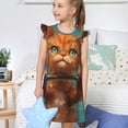 thumbnail image 4 of Fotbe Strong Kitten Lifting Weights Vestido de Dormir para Niñas de 3 a 10 Años, Mangas Cortas, Estilo Princesa, Pijama Camisón con Mangas Voladas-XX-Large, 4 of 6