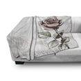 thumbnail image 3 of Rose Soft Flannel Fleece Throw Blanket, Victorian Antique Design Sketchy Stem with Blossom and Faded Flourish, Cozy Plush for Indoor and Outdoor Use, 70" x 90", Pale Green Pale Pink, by Ambesonne, 3 of 6