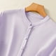 thumbnail image 4 of Manga larga blanca,Camiseta de verano de manga larga con cuello redondo para mujer, cómoda y casual, color liso, corte regular, para casa o el trabajo, sopatenor, 4 of 8
