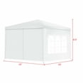 thumbnail image 5 of GVN 10ft x 10ft White Outdoor Canopy, 4 Removable Sidewalls and Full Waterproof, 5 of 7