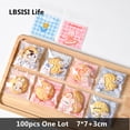 thumbnail image 2 of LBSISI Life, 7 x 7 + 3 cm, paquete pequeño de plástico para jabón, bolsa para galletas de caramelo, para turrón dulce, boda, bolsa autoadhesiva, regalo de joyería de polietileno, 100, 2 of 5