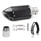 thumbnail image 2 of Tubo Silenciador De Escape Para Motocicleta De Acero Inoxidable Belug, negro, 2 of 5