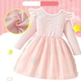thumbnail image 4 of Girls formal Dress Fashion Crewneck Long Sleeve Tulle Princess Dresses for Birthday Party Size 3-10, 4 of 7