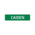 thumbnail image 1 of Caiden Boys Children Name Letter Indoor Outdoor Printed Label Wall Plaque Decoration Aluminum Metal Sign 4"x13.5", 1 of 1