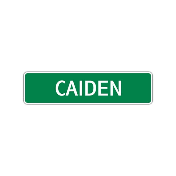 Caiden Boys Children Name Letter Indoor Outdoor Printed Label Wall Plaque Decoration Aluminum Metal Sign 4"x13.5"