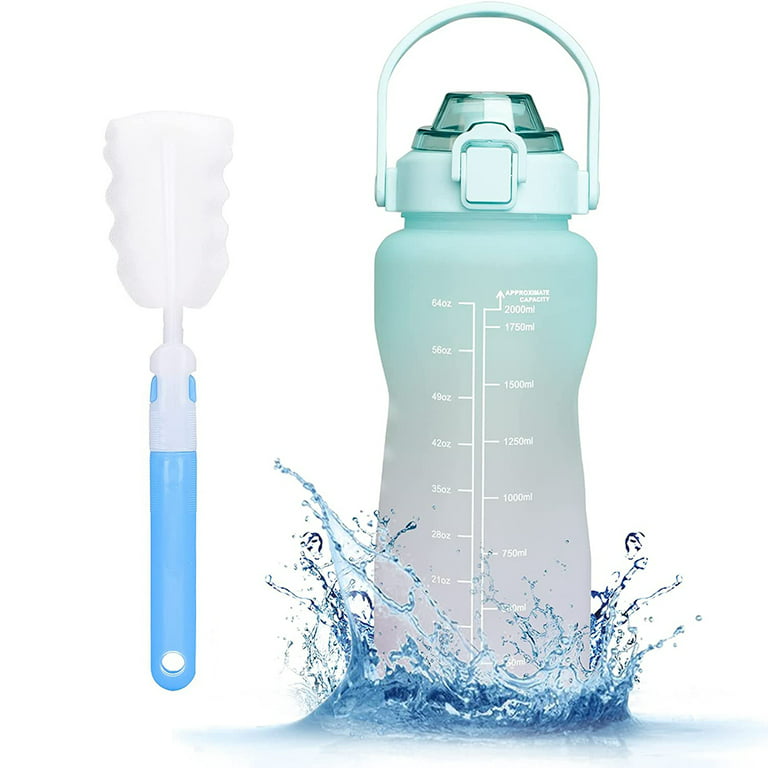 4 Liter Full Gallon Reusable Water Bottle with Multi Lid Function  Straw,Flip Cap and Ergonomic Handle, Dishwasher Safe, BPA Free - AliExpress