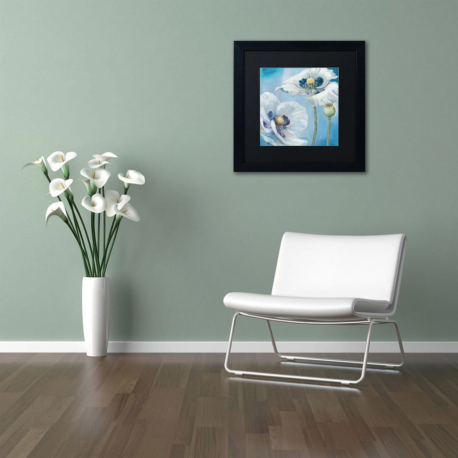 Trademark Fine Art "Blue Dance II" Canvas Art by Lisa Audit, Black Matte, Black Frame