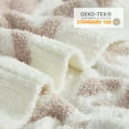thumbnail image 2 of Snuggle Sac Modern Beige Leopard Knitted Throws, 60" x 80", 2 of 4